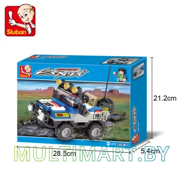 Конструктор Sluban M38-B0131 Синий внедорожник (154 детали) картинка 5